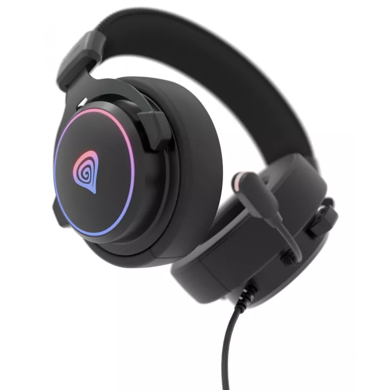 GENESIS Neon 764 Headset Kabelgebundenes Gaming-Headset mit Kopfbügel USB Typ-A Schwarz