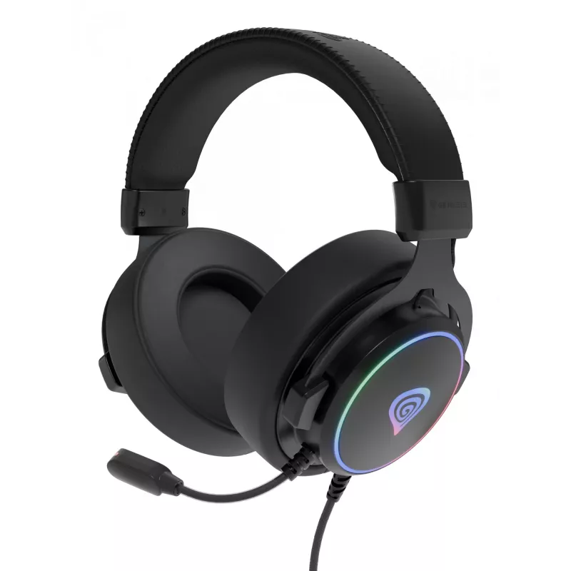 GENESIS Neon 764 Headset Kabelgebundenes Gaming-Headset mit Kopfbügel USB Typ-A Schwarz