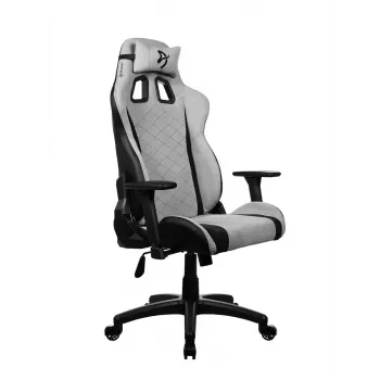 Gaming-Stuhl arozzi Avanti SoftFabric Hellgrau – ergonomisch mit hoher Rückenlehne, Stoffbezug, verstellbare Armlehnen, Neigungs- und Höhenverstellung