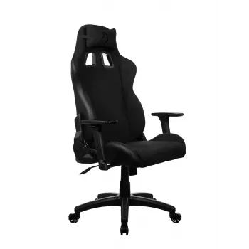 Gaming-Stuhl arozzi Avanti SoftFabric Pure Schwarz — ergonomisch, hohe Rückenlehne, verstellbare Armlehnen, neigbare Wippfunktion