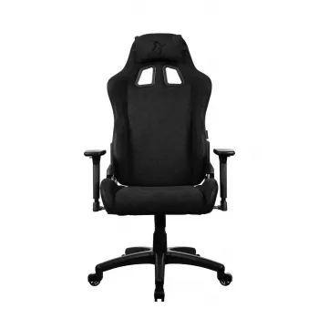 Gaming-Stuhl arozzi Avanti SoftFabric Pure Schwarz — ergonomisch, hohe Rückenlehne, verstellbare Armlehnen, neigbare Wippfunktion