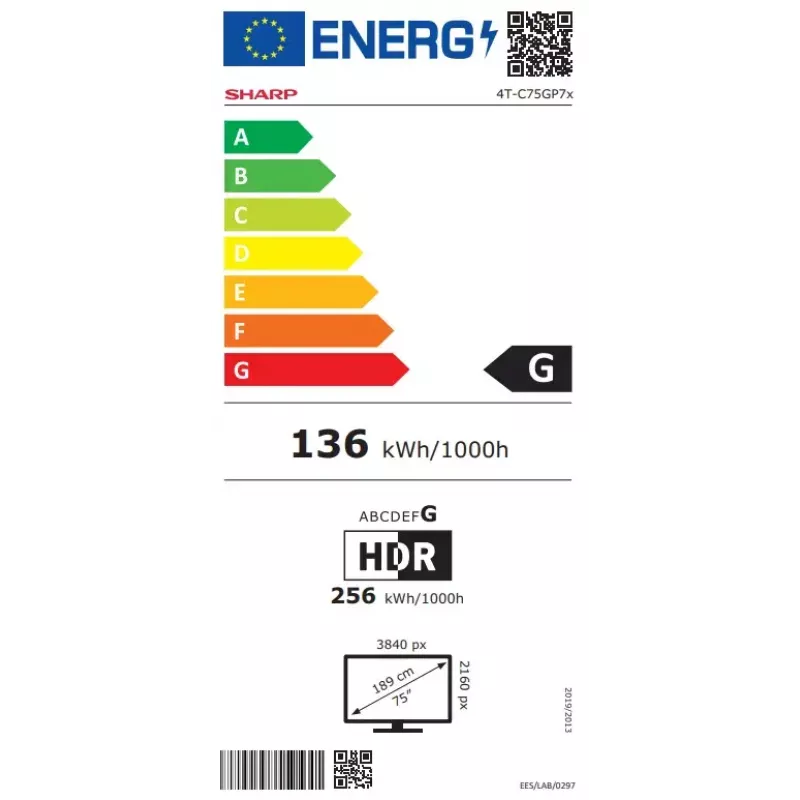 75 Zoll Sharp Smart TV 75GP7265E Google TV UHD HDR