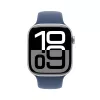 Smartwatch Apple Watch Series 10 GPS 46mm Silbernes Aluminiumgehäuse mit Denim-Sportarmband – M/L