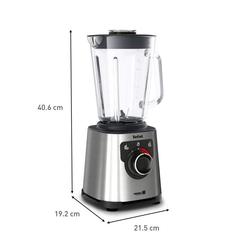 Tefal Perfectmix+ BL871D 1,5 L Standmixer 1200 W Edelstahl, Grau