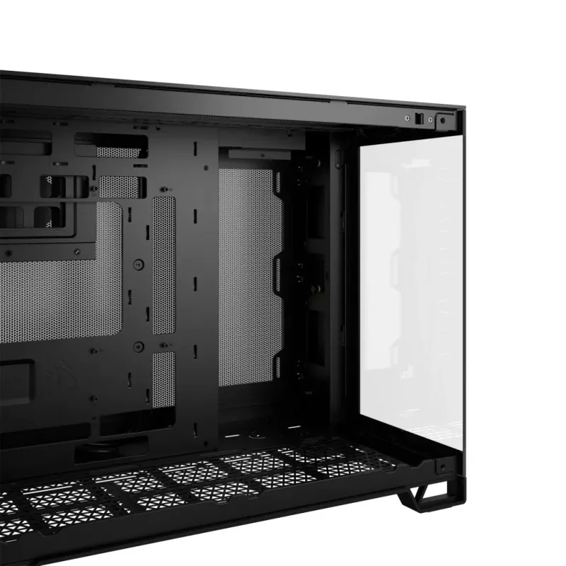 PC-Gehäuse CORSAIR 2500D AIRFLOW Midi Tower Schwarz — ATX/Micro ATX, Unterstützung für 280-mm-Frontradiator, USB-A x2, USB-C x1