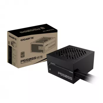 GIGABYTE P550SS Netzteil - PCIe 5.0, 80 PLUS Silver, 120mm Lüfter, ATX 3.0 kompatibel, EU-Stecker