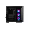 PC-Gehäuse MSI MAG PANO 100R PZ Midi-Tower Schwarz, gehärtetes Glas, unterstützt ATX/microATX, 482×290×519 mm