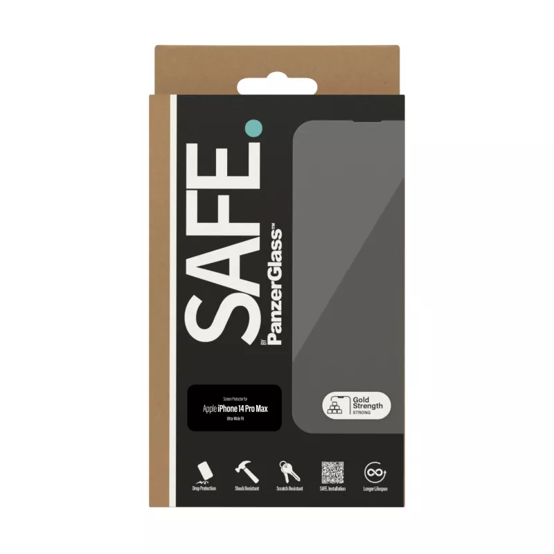 Screen Protector PanzerGlass SAFE. by ® Apple iPhone 14 Pro Max Ultra-Wide Fit Scratch Shock Resistant