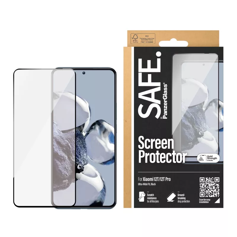 PanzerGlass SAFE Displayschutzfolie für Xiaomi 12T 12T Pro Kratzfest Stoßfest