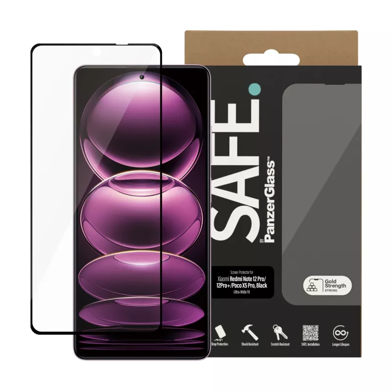 PanzerGlass SAFE. by ® Displayschutzfolie Xiaomi Mi 12 Pro 5G | Poco X5 Pro | 12 Pro Plus 5G | Ultra-Wide Fit