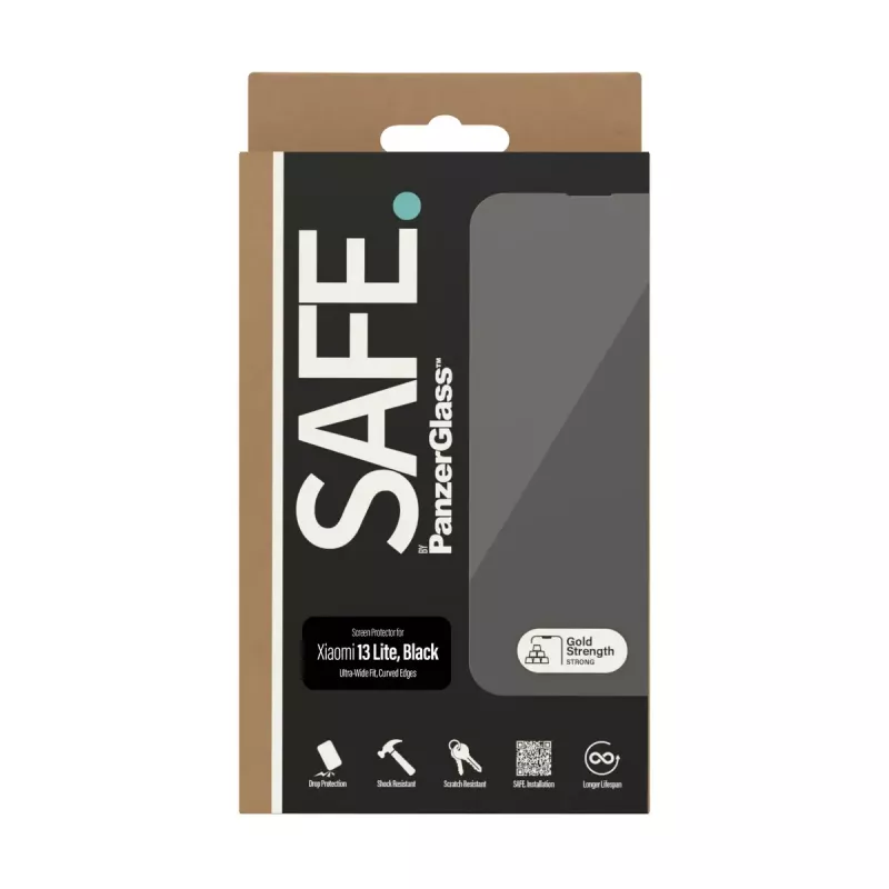 PanzerGlass SAFE. by ® Displayschutzfolie für Xiaomi 13 Lite Ultra-Wide Fit Kratzfest Stoßfest
