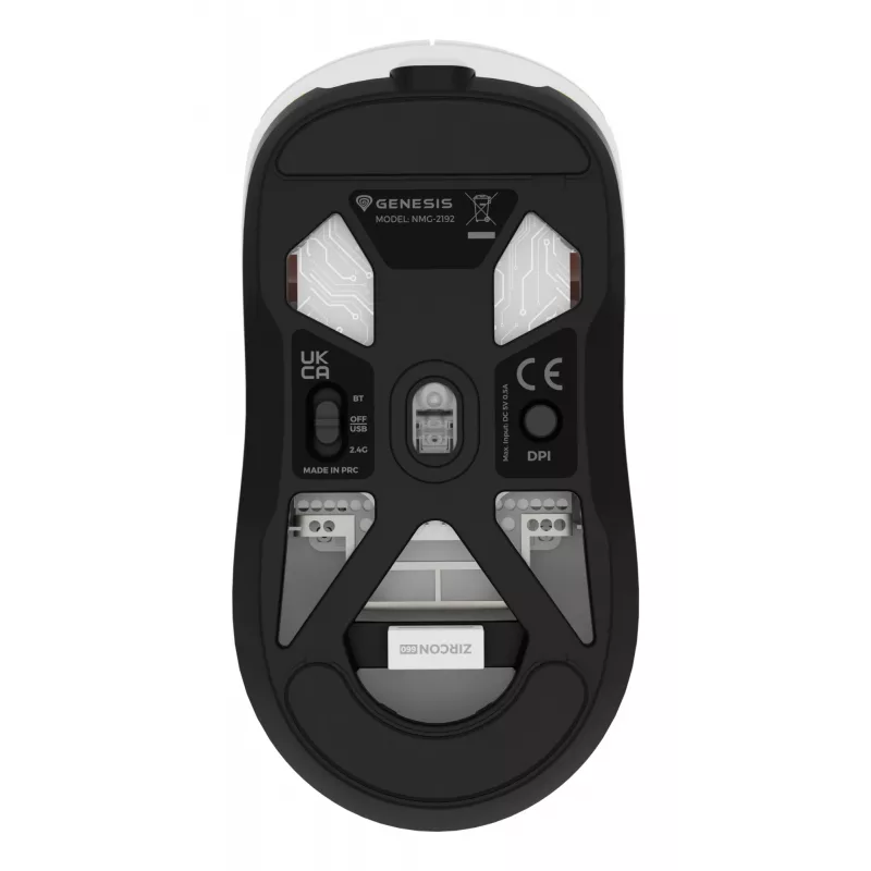 GENESIS Zircon 660 Maus Gaming Rechtshänder RF Wireless + Bluetooth + USB Typ-A Optisch 12000 DPI