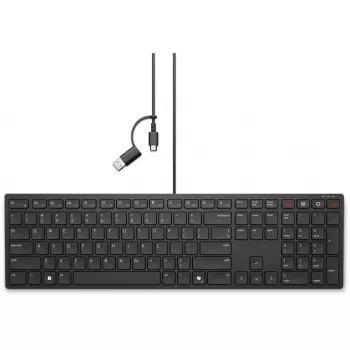 DELL KB525C Office USB QWERTY US International Tastatur, schwarz