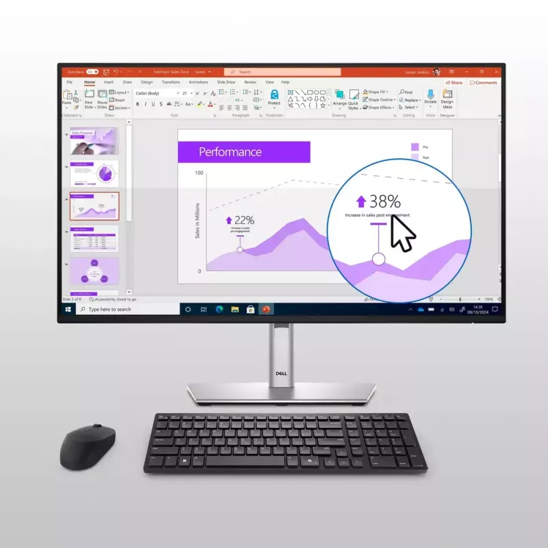DELL KM555 Leise Tastatur Maus im Lieferumfang enthalten Universal RF Wireless + Bluetooth QWERTY US International Schwarz