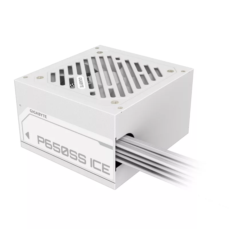 GIGABYTE P650SS ICE Netzteil - PCIe 5.0, 80 PLUS Silver, 120mm Lüfter, ATX 3.0 kompatibel, EU-Stecker