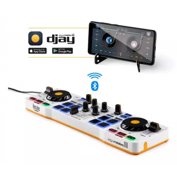Hercules 4780921 DJ-Controller 2 Kanäle Schwarz, Weiß, Gelb