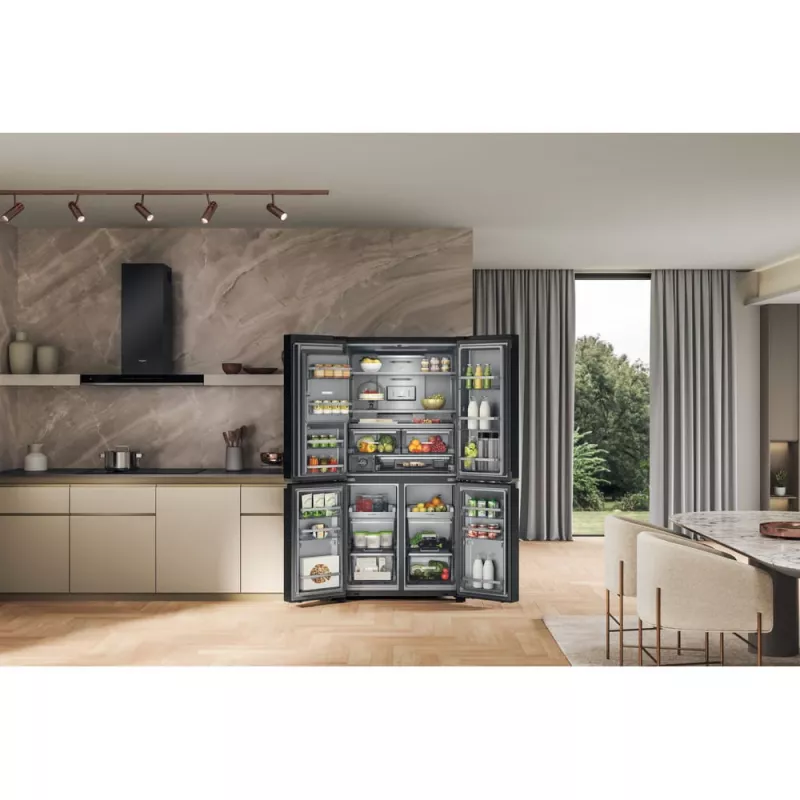 Whirlpool WQ9I FO2BX EF Side-by-Side-Kühlschrank Freistehend 592 L Schwarz