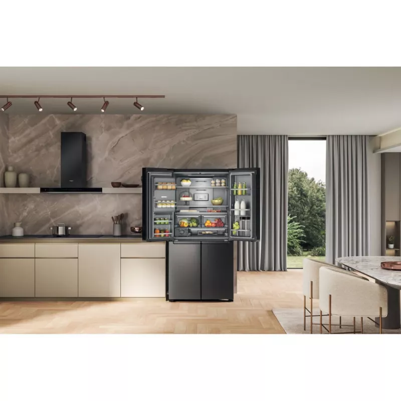 Whirlpool WQ9I FO2BX EF Side-by-Side-Kühlschrank Freistehend 592 L Schwarz