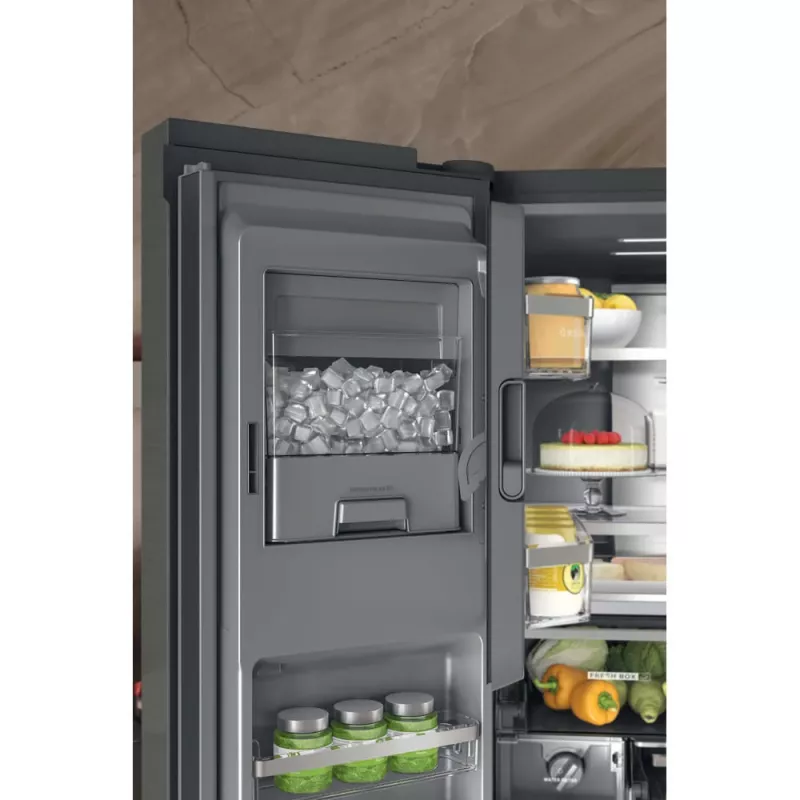 Whirlpool WQ9I FO2BX EF Side-by-Side-Kühlschrank Freistehend 592 L Schwarz