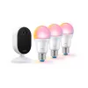 WiZ Home-Überwachungs-Starterkit, Smartes Beleuchtungskit, Wi-Fi/Bluetooth, Weiß, Wi-Fi 4 (802.11n), 802.11b, 802.11g, WPA2, WPA3, LED