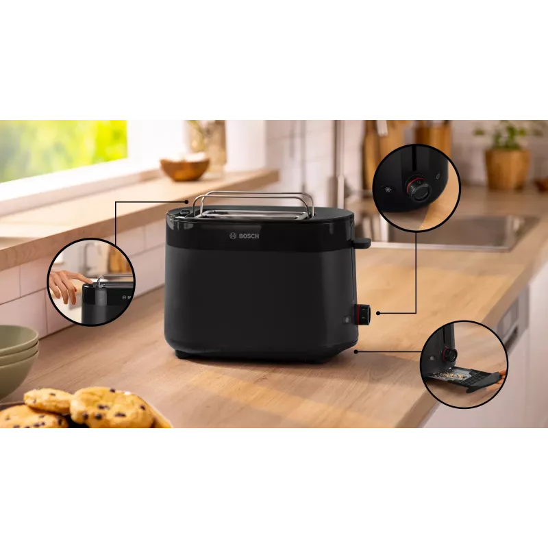 Bosch TAT2M123 Toaster 6 2 Scheiben 950 W Schwarz