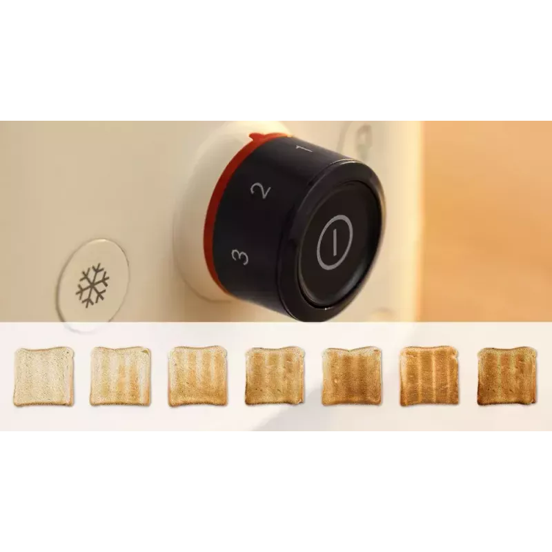 Toaster Bosch Compact TAT3M127 – 2-Slot beige Kunststoffgehäuse, kompaktes Design