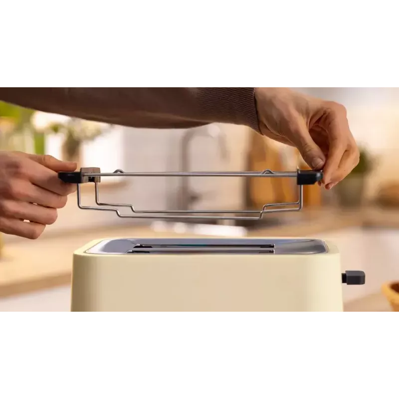 Toaster Bosch Compact TAT3M127 – 2-Slot beige Kunststoffgehäuse, kompaktes Design