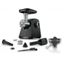 Fleischwolf Bosch MFWS430B — 1900 W, 2 Geschwindigkeiten, 2,5 kg/min, Schwarz/Silber, 4,3 kg