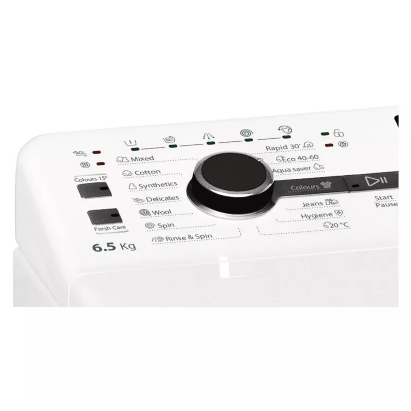Whirlpool TDLRB 65242BS EU/N Waschmaschine Toplader 6,5 kg 1151 U/min Weiß