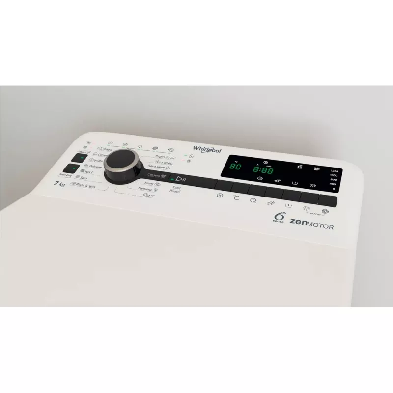 Whirlpool TDLRB 7232BS EU Waschmaschine Toplader 7 kg 1151 U/min Weiß
