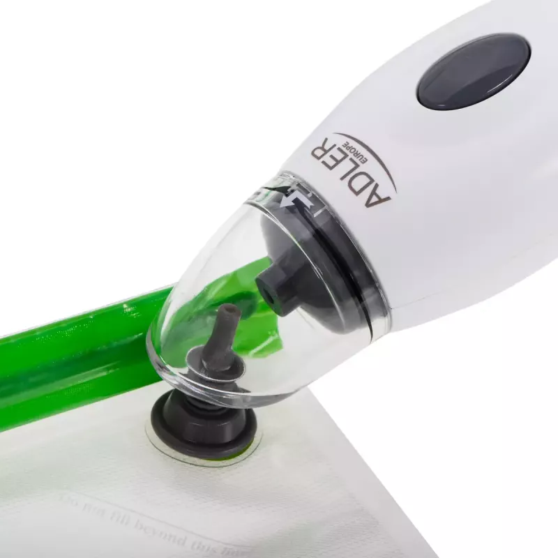 Haushalts-Vakuumierer Adler AD 4515 — kompaktes weißes Gerät zum Vakuumieren und Sous-vide