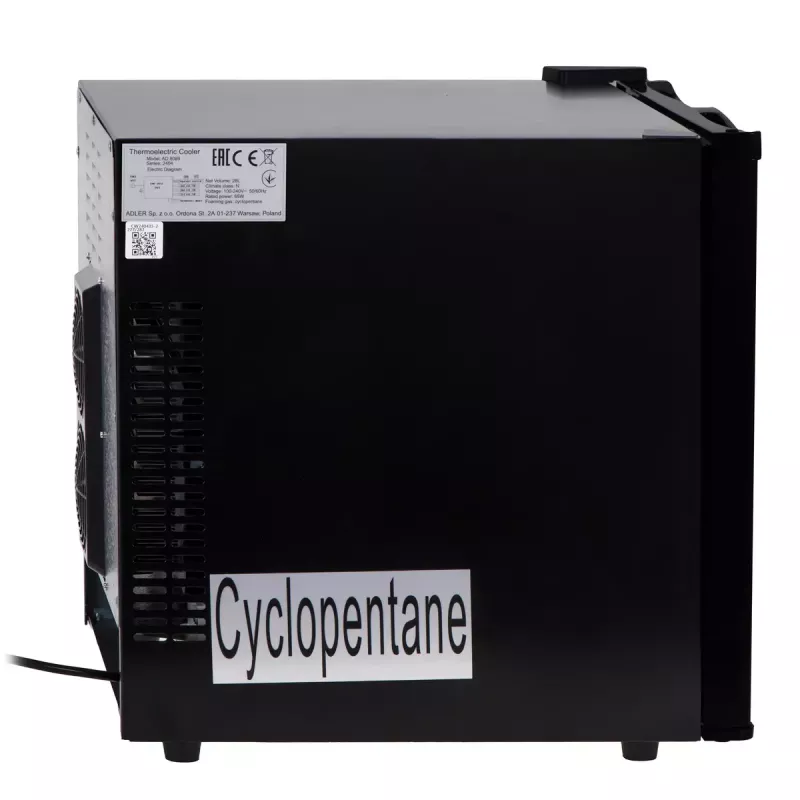Thermoelektrischer Kühler Adler AD 8089 28 L — tragbar schwarz, 65 W, 35 dB, LED-Licht