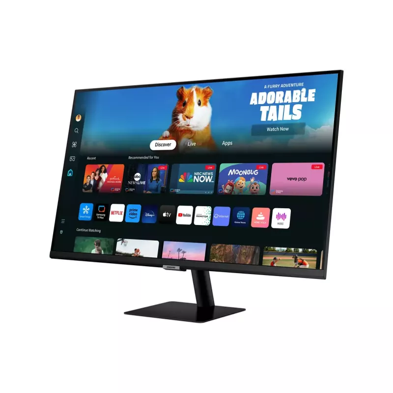 27 Zoll Samsung M50D Monitor — 27 Zoll Full HD (1920×1080), VA LED, 4 ms, 178° Betrachtungswinkel, integrierte Lautsprecher, USB-Hub, VESA, schwarz