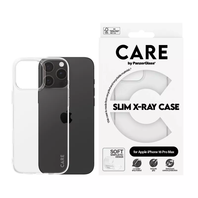 PanzerGlass CARE™ by ® X-Ray Hülle iPhone 16 Pro Max, Hülle, Apple, Apple - iPhone 16 Pro Max, Transparent