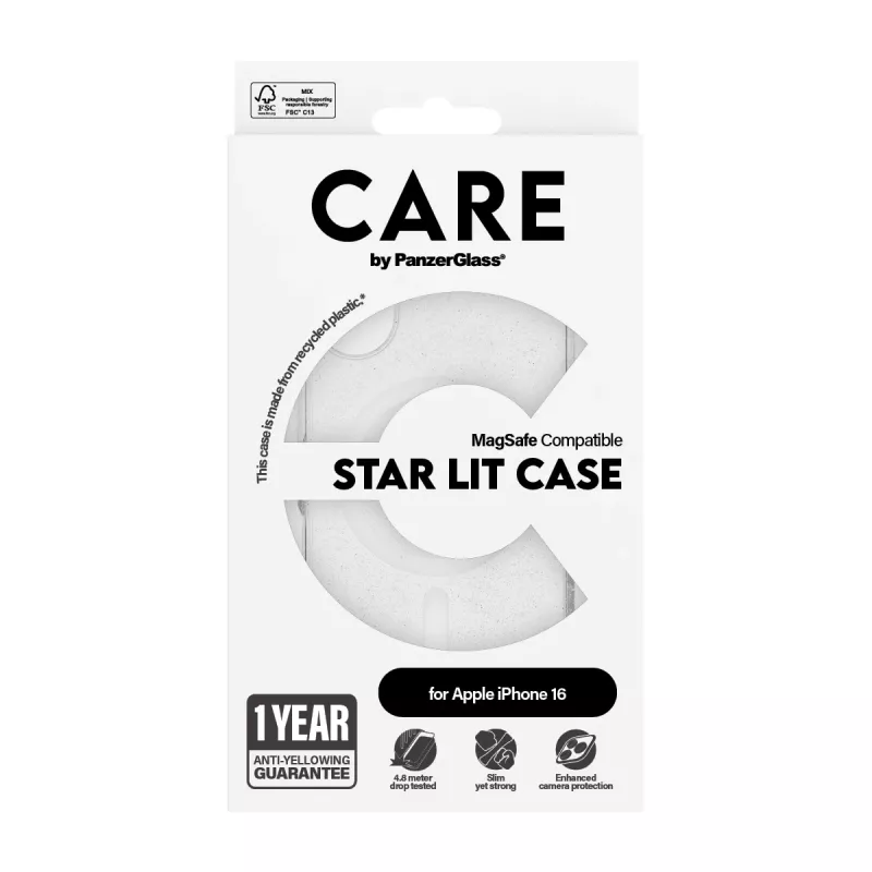 PanzerGlass CARE™ by ® Urban Combat Case Star Lit w. White MagSafe iPhone 16