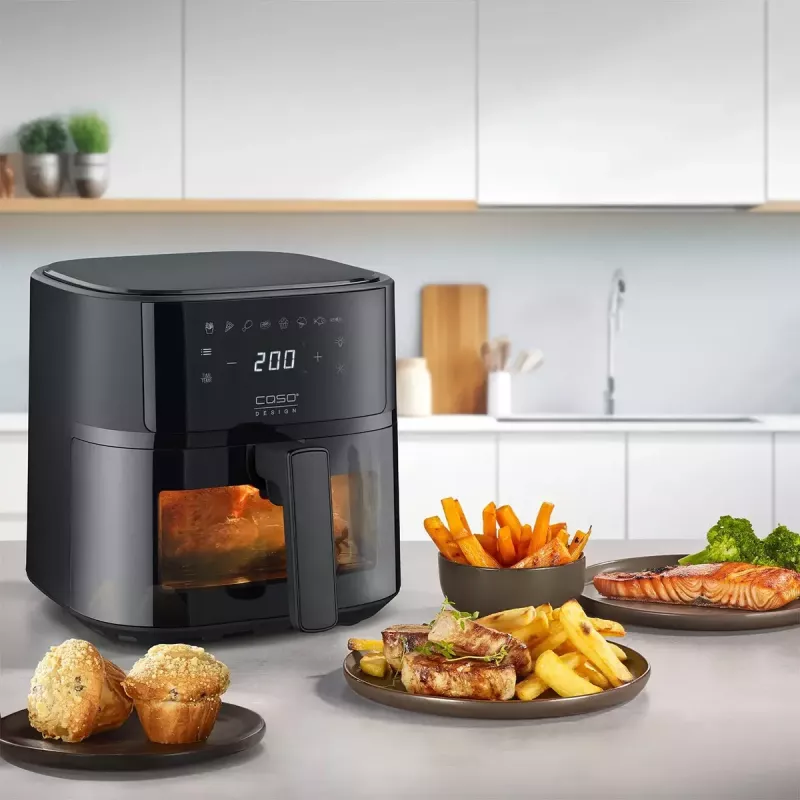 Heißluftfritteuse Caso Designer Heißluftfritteuse 6.0 — 1700 W, 6 L Fassungsvermögen, schwarz