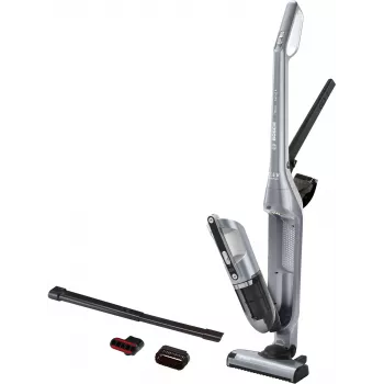 Staubsauger Stielsauger Bosch BCH3P210 2-in-1, Trockenreinigung, 0,4 L Staubbehälter, kabellos + Netzbetrieb, grau/schwarz, 3 kg