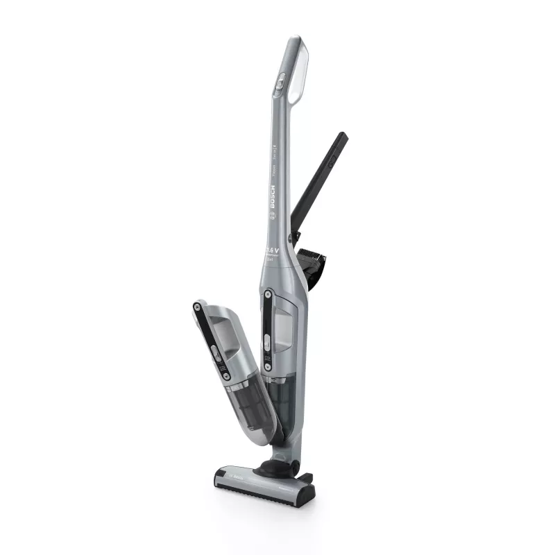 Staubsauger Stielsauger Bosch BCH3P210 2-in-1, Trockenreinigung, 0,4 L Staubbehälter, kabellos + Netzbetrieb, grau/schwarz, 3 kg