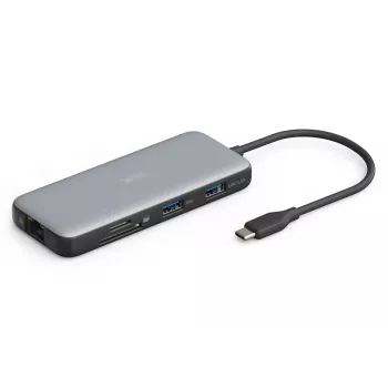 DIGITUS USB-C Dockingstation, 7-Port - HDMI / 2x USB-A 3.2 Gen 2 / GbE / SD / MicroSD - 100W USB Power Delivery