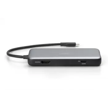 DIGITUS USB-C Dockingstation, 7-Port - HDMI / 2x USB-A 3.2 Gen 2 / GbE / SD / MicroSD - 100W USB Power Delivery
