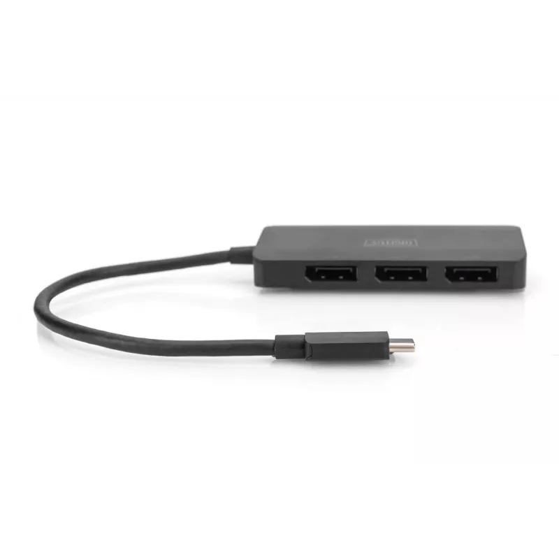 DIGITUS USB-C - 3x DP MST Video Hub DP 1.4. 4K/60Hz