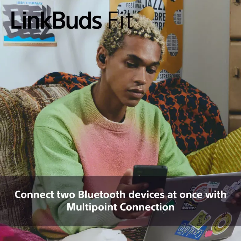 Kabelloser In-Ear-Kopfhörer Sony LinkBuds Fit WFLS910NB — Bluetooth, 20–20000 Hz, 10 m Reichweite, 75 g, schwarz