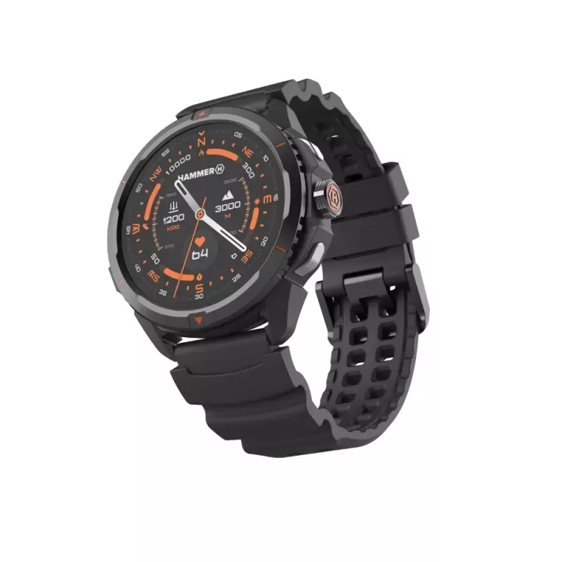 Smartwatch Hammer Hammer Watch 2 Schwarz — 1,5 Zoll AMOLED, GPS, wasserdicht, Herzfrequenz, Fitness-Tracking