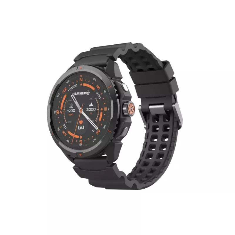 Smartwatch Hammer Hammer Watch 2 Schwarz — 1,5 Zoll AMOLED, GPS, wasserdicht, Herzfrequenz, Fitness-Tracking