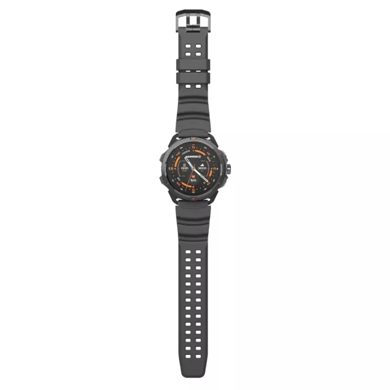Smartwatch Hammer Hammer Watch 2 Schwarz — 1,5 Zoll AMOLED, GPS, wasserdicht, Herzfrequenz, Fitness-Tracking