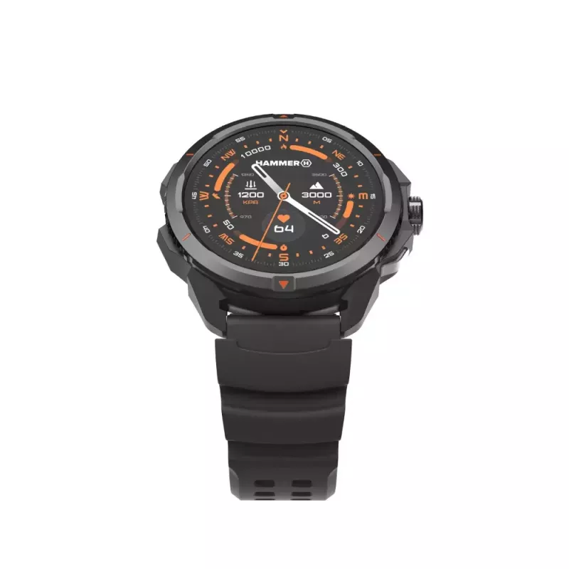 Smartwatch Hammer Hammer Watch 2 Schwarz — 1,5 Zoll AMOLED, GPS, wasserdicht, Herzfrequenz, Fitness-Tracking