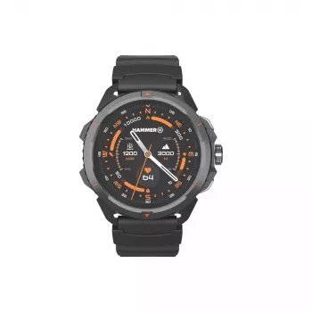 Smartwatch Hammer Hammer Watch 2 Schwarz — 1,5 Zoll AMOLED, GPS, wasserdicht, Herzfrequenz, Fitness-Tracking