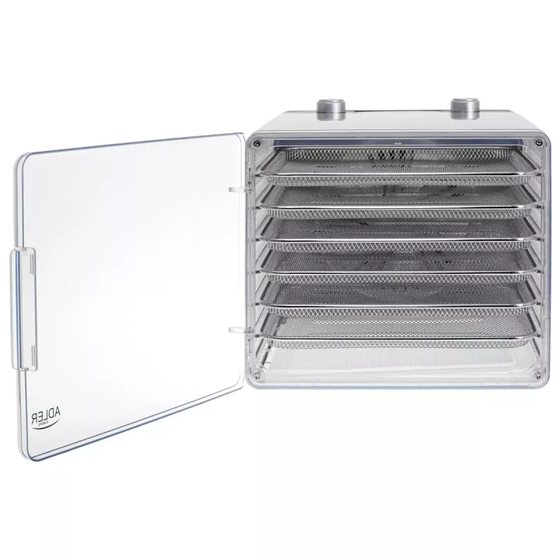 Dörrautomat Adler AD 6660, 600 W, 6 Einsätze, einstellbarer Thermostat, Stahl, Klappdesign