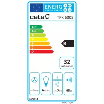 Teleskop-Einbauhaube CATA TFK 6005 X, Edelstahl, 60 cm, 390 m³/h, mechanisch, Energieklasse B, CSLED