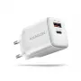 Ladegerät für Mobilgeräte Axagon ACU-PQ20W Universal Weiß
